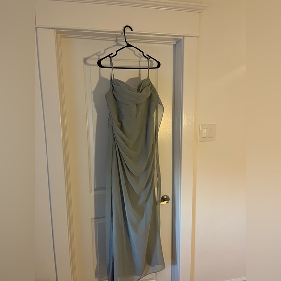 Azazie Mai in Dolphin Grey - Picture 3 of 6